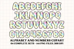 Unicorn Alphabet png clipart, unicorn letters doodle Product Image 4