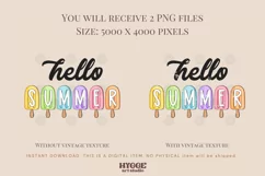 Hello Summer PNG Sublimation | Popsicle PNG | Ice Cream PNG Product Image 2