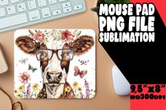 Unique Cow Sublimation Mouse Pad - Artistic Farmhouse Appeal Product Image 1