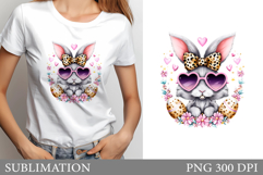 Easter Bunny Sublimation. Easter Bunny T-Shirt Design Product Image 1