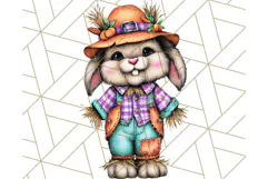 Halloween Bunny Clipart, Cute Bunnies in Costumes PNG Product Image 2