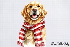Christmas Retrievers Clipart PNG Product Image 1