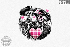 Valentine&#039;s Day Skeleton PNG - Valentine Clipart Sublimation Product Image 1