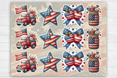 4-th of July. Print &amp; Cut Stickers PNG Product Image 2