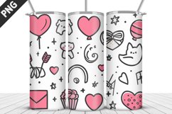 Valentine Cupcake 20 Oz Skinny Wrap| Valentine Tumbler Product Image 1