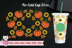Sunflower Pumpkin Spice Life Full Wrap Venti Cold Cup 24 oz Product Image 1