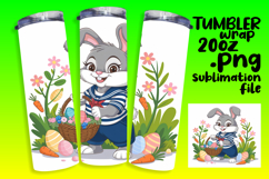 Unique 20oz Sublimation Design , Easter Bunny Product Image 1