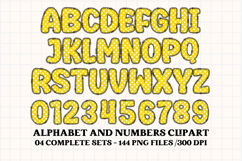 Happy Mouse Alphabet Clipart, happy mouse letters doodle Product Image 4