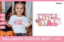 Funny Halloween Toddler Shirt Quote SVG | Spooktacular Product Image 1