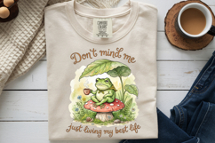 Frog PNG, Living My Best Life Clipart Sublimation Product Image 9