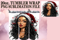 Luminous Days 20oz tumbler wrap, Xmas Girl Product Image 1