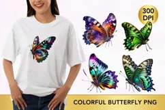 5 PNG Colorful Butterfly PNG Sublimation Product Image 1
