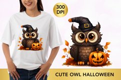 Cute owl halloween clipart, owl sublimation Product Image 1
