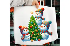 Cute Christmas Snowman PNG, Funny Christmas Snowman PNG Product Image 1