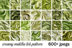 Matcha Digital Papers &amp; Cliparts Mega Bundle | Green Tea Product Image 12