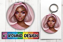 Timeless Keychain Circle Design, Love Girl Product Image 1