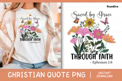 Christian Quote Sublimation - Faith Saying | Through Faith Product Image 1