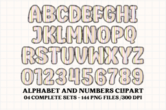 Unicorn Alphabet png clipart, unicorn letters doodle Product Image 4