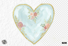 Floral Hearts PNG Clipart Product Image 1