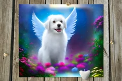 Dogs angels | 9 Magic Skinny tumbler Sublimation designs Product Image 10