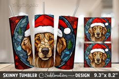 Stained Glass Christmas Dog Wrap - Stained Glass Tumbler Product Image 1