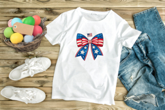 USA Patriotic Coquette Bow Clipart, USA patriotic bow Product Image 9