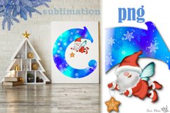 Christmas Letter C alphabet sublimation png Product Image 1