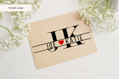Split Monogram svg bundle - 26 Paired Letters Product Image 8