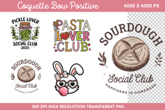 Coquette Bow Positive Funny Quotes Bundle PNG Product Image 2