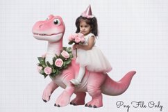 Girls on Dinosaurs Clipart PNG Product Image 1