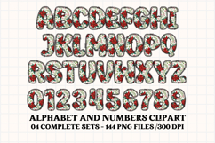 Christmas Alphabet png clipart, christmas letters doodle Product Image 4