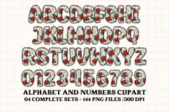 Christmas Alphabet png clipart, christmas letters doodle Product Image 4