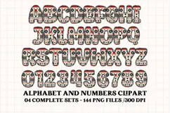 Christmas Alphabet png clipart, christmas doodle letters Product Image 4