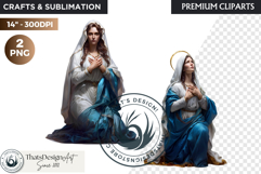 Virgin Mary Clipart PNG, Mother with Jesus Christian graphic Product Image 1
