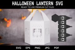 7 Halloween lanterns SVG I Halloween luminaries paper cut Product Image 4