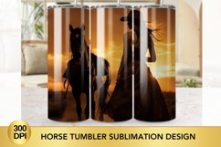 Horse Tumbler Sublimation Design Product Image 1