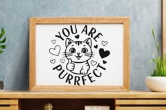 You Are Purrfect Svg, Funny Cat Pun Svg, Positive Quote Svg. Product Image 9