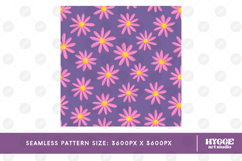Retro Flowers Seamless Pattern Bundle Floral Png Sublimation Product Image 4