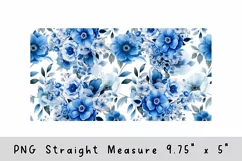 Flower glass can wrap, Watercolor flowers sublimation Product Image 2