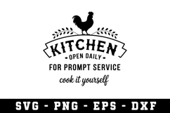 Kitchen Open Daily Svg |Farming SVG Cut files | Cricut Product Image 1