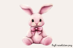 Pastel Pink Easter Watercolor Clipart PNG Product Image 1