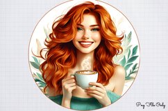 Coffee Shop Girls Clipart PNG Product Image 1