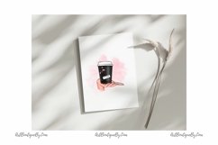 Fashion coffee clipart, Hand PNG Product Image 7