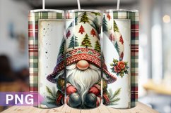 Christmas Gnome Tumbler Sublimation - 20 Oz Skinny Tumbler Product Image 1