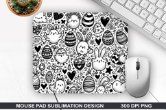 Mouse Pad Sublimation, Easter Bunny Mouse Pad PNG Design Product Image 1