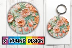 Blooming Fruit Keychain Round Design Product Image 1