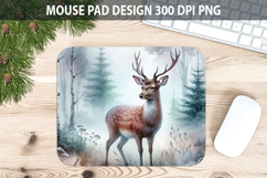 Watercolor Deer Mouse pad Sublimation - Animal PNG Design Product Image 1