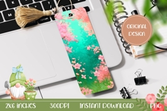 Pink Flowers Bookmark, Cartoon Bookmark Design Product Image 1