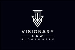 letter V law logo design vector Product Image 1