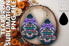 Elegant Teardrop Earrings Art Ideas, Neon Xmas Product Image 1